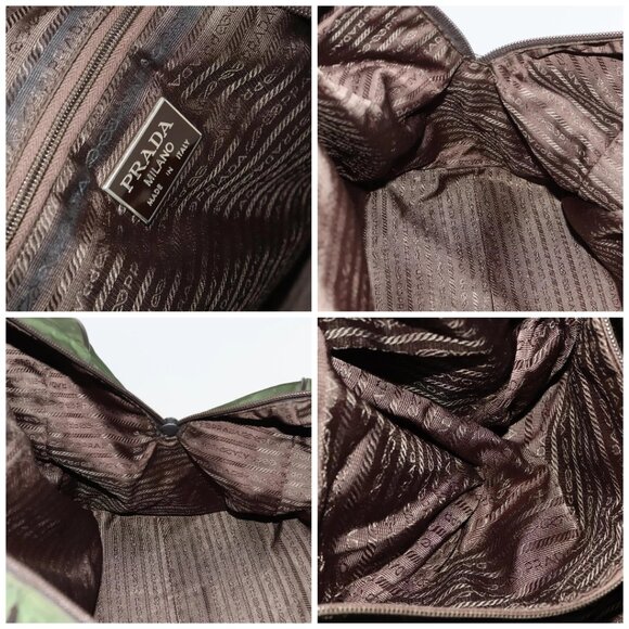 PRADA Boston Bag Nylon Khaki Auth bs24276 - Picture 13 of 15